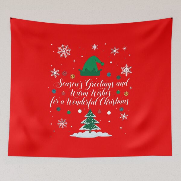 Item preview, Season's Greetings and Warm Wishes - Christmas Tree Art designed and sold by Aisha Reda.