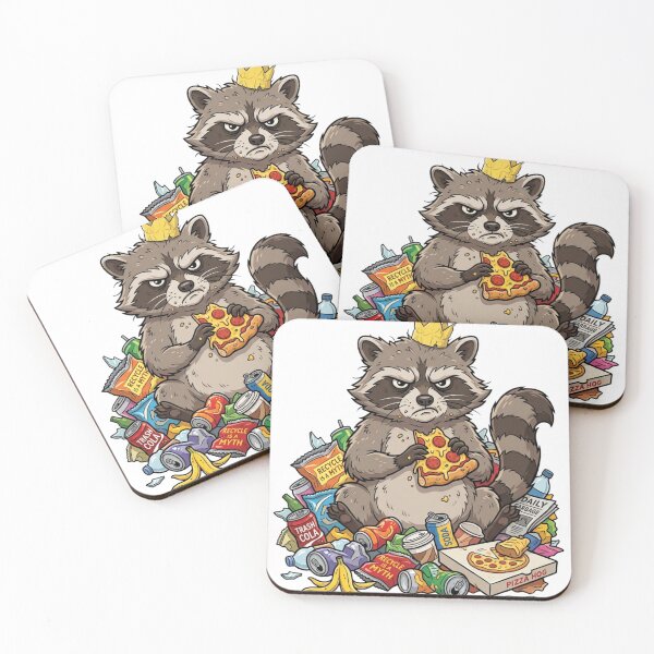 Item preview, Trash Panda King with Pizza Art designed and sold by RoyalDeluxGo.