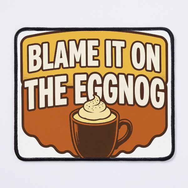Item preview, Blame It On The Eggnog Funny Christmas Shirt designed and sold by KERK Art and Design.