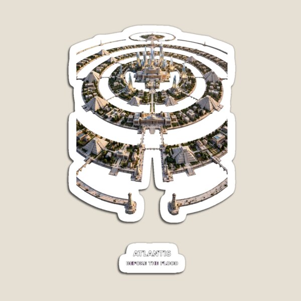 Item preview, Atlantis Before The Flood - Lost Circular City Map designed and sold by AncientUFO.