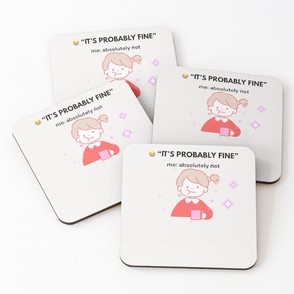 Item preview, It’s Probably Fine Me Absolutely Not Funny Overthinking Sticker designed and sold by TheDentalDoodle.