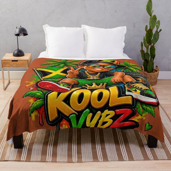 Item preview, Kool Vybz Jamaican Kid Vibe Cool Reggae Palm Trees Artwork designed and sold by digitalbob60.