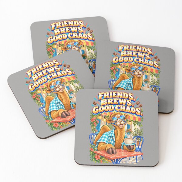 Item preview, Friends. Brews. Good Chaos – Funny Camel T-Shirt Animal Graphic Camel T-Shirt designed and sold by Camel & Quirk.
