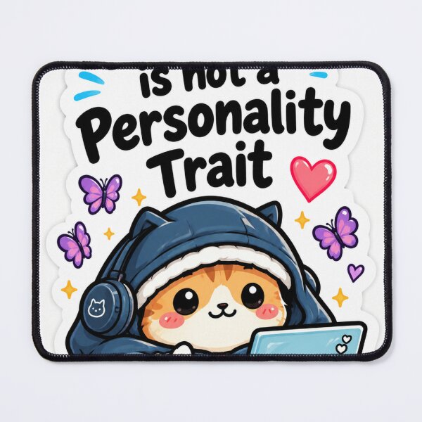 Item preview, Burnout Is Not a Personality Trait – Cute Cat Motivation designed and sold by Kushwaha18.