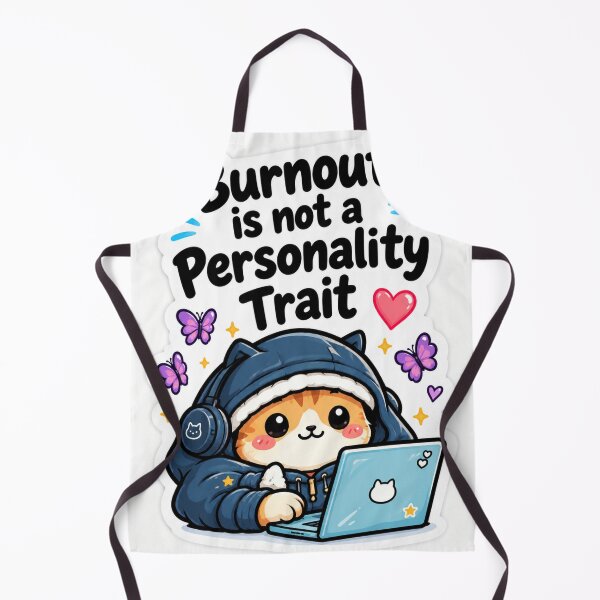 Item preview, Burnout Is Not a Personality Trait – Cute Cat Motivation designed and sold by Kushwaha18.