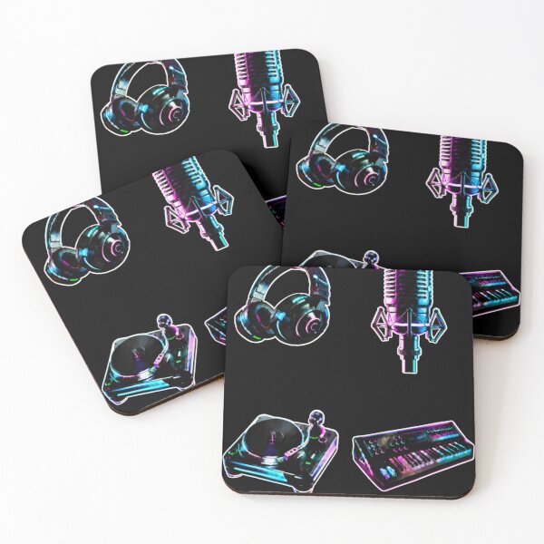 Item preview, Cyberpunk Neon DJ Studio Audio Equipment Pack designed and sold by LazyDayzCo.
