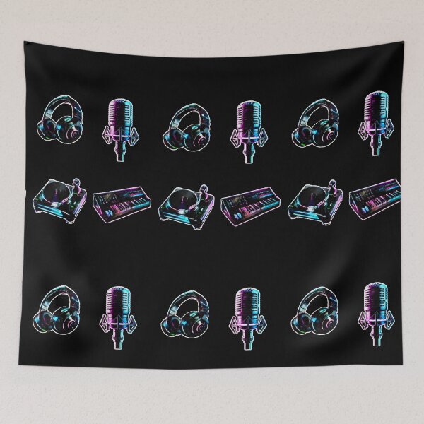 Item preview, Cyberpunk Neon DJ Studio Audio Equipment Pack designed and sold by LazyDayzCo.