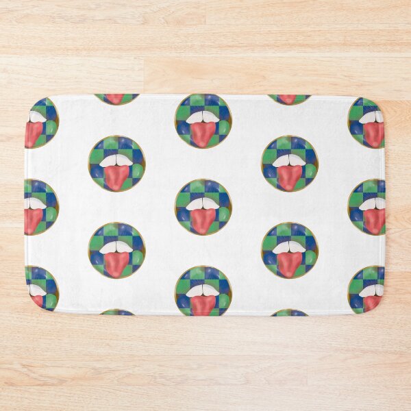 Item preview, Rebel Lips Pop Art – blocks bluegreen pink tongue designed and sold by GoldenRebels.