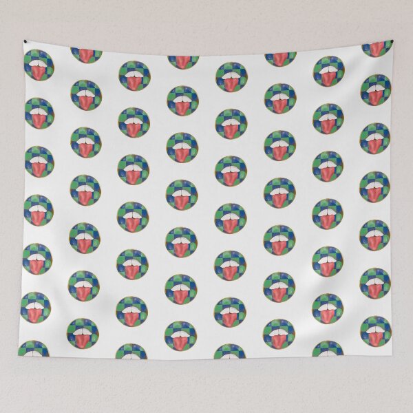 Item preview, Rebel Lips Pop Art – blocks bluegreen pink tongue designed and sold by GoldenRebels.