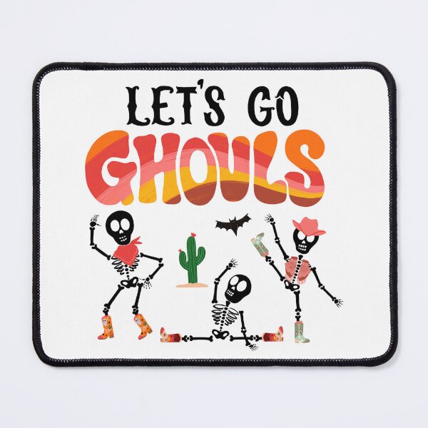 Item preview, Let's Go Ghouls – Retro Western Halloween Cowgirl Art designed and sold by Anna Fox.