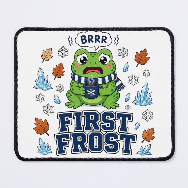 Item preview, Frog FIRST FROST autumn humor Funny Frog First Frost Autumn designed and sold by ObjCrea123.