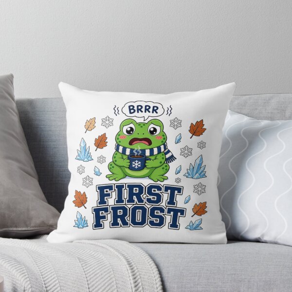 Item preview, Frog FIRST FROST autumn humor Funny Frog First Frost Autumn designed and sold by ObjCrea123.