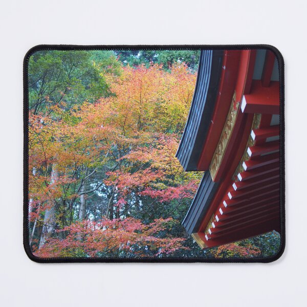 Item preview, Japanese Temple Roof and Autumn Foliage designed and sold by manbou-japan.