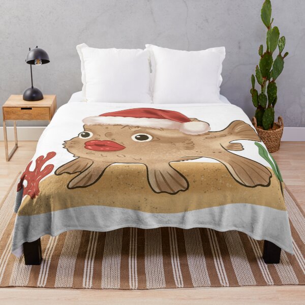 Item preview, Red-Lipped Batfish in santa hat designed and sold by Iqrapixels.