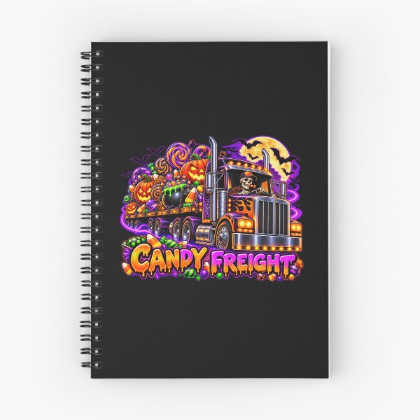 Item preview, Candy Freight Halloween Skeleton Semi Truck - Sweet Spooky Art designed and sold by NomadForge.