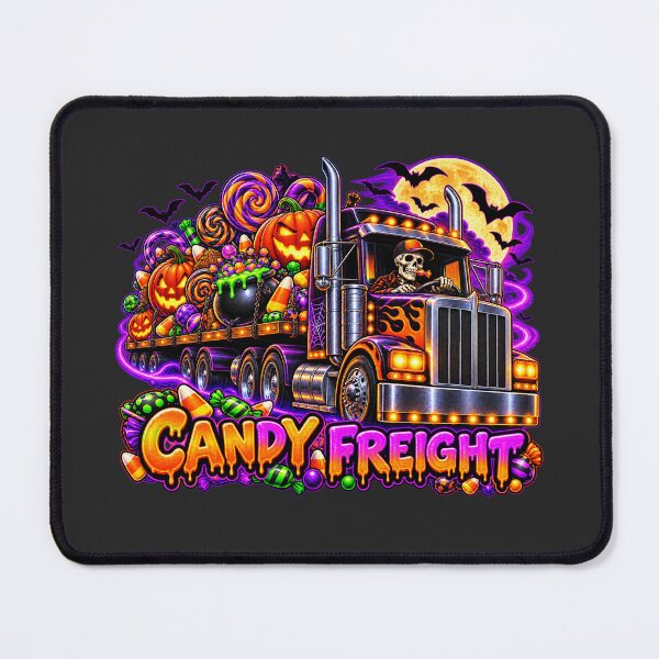 Item preview, Candy Freight Halloween Skeleton Semi Truck - Sweet Spooky Art designed and sold by NomadForge.