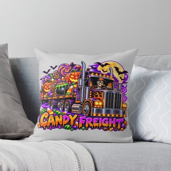 Item preview, Candy Freight Halloween Skeleton Semi Truck - Sweet Spooky Art designed and sold by NomadForge.