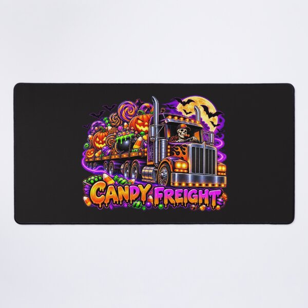 Item preview, Candy Freight Halloween Skeleton Semi Truck - Sweet Spooky Art designed and sold by NomadForge.
