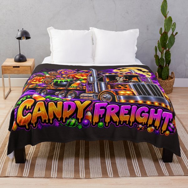 Item preview, Candy Freight Halloween Skeleton Semi Truck - Sweet Spooky Art designed and sold by NomadForge.
