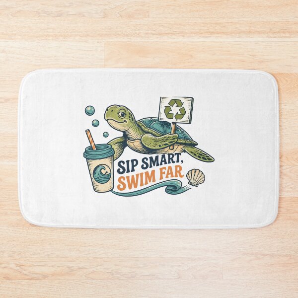 Item preview, Sip Smart Swim Far  – Cute Turtle Hydration Design   designed and sold by CutieGalore.