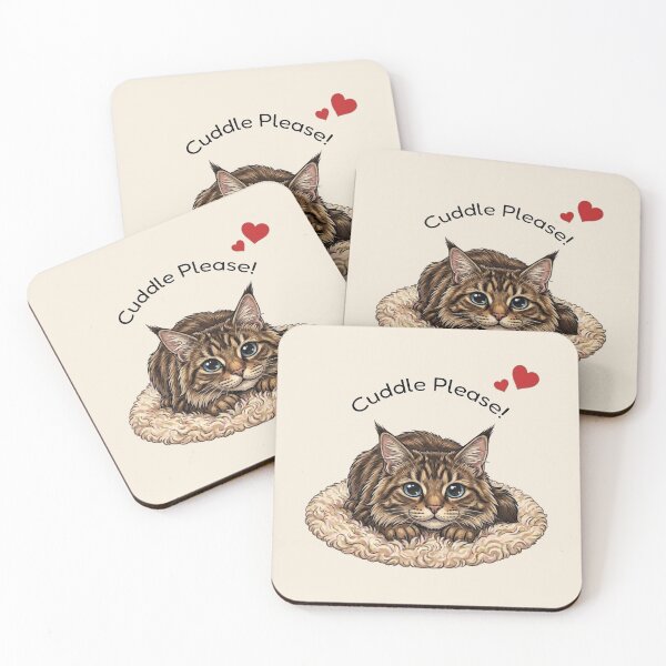 Item preview, Maine Coon Cat Cuddle Please designed and sold by The-NOKU-Co.