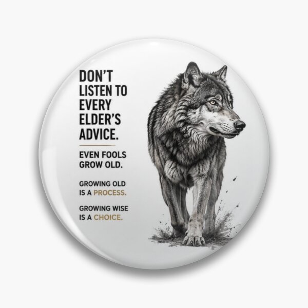 Item preview, Wise Wolf Quote - Growing Wise Is A Choice Motivational Art designed and sold by Scro-Ciob-Shop.
