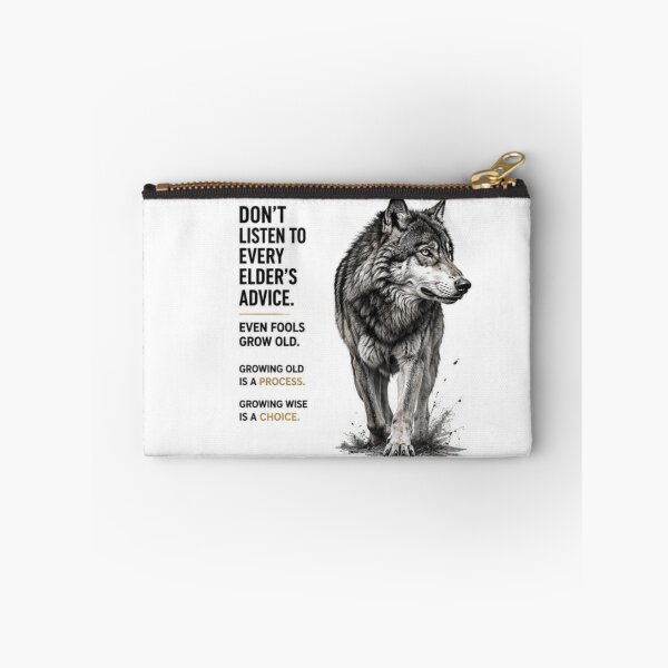 Item preview, Wise Wolf Quote - Growing Wise Is A Choice Motivational Art designed and sold by Scro-Ciob-Shop.