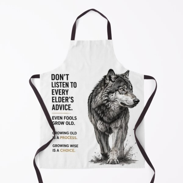 Item preview, Wise Wolf Quote - Growing Wise Is A Choice Motivational Art designed and sold by Scro-Ciob-Shop.