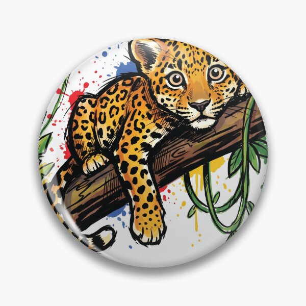 Item preview, Leopard Cub Tree Branch Cute Wildlife Art designed and sold by Merch by Das Design Studio.