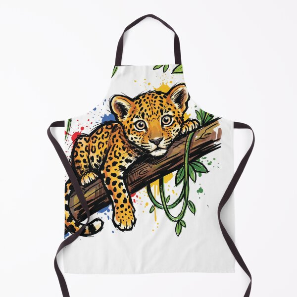 Item preview, Leopard Cub Tree Branch Cute Wildlife Art designed and sold by Merch by Das Design Studio.