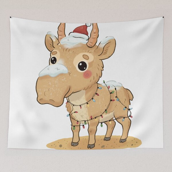 Item preview, Festive Saiga Deer designed and sold by Iqrapixels.