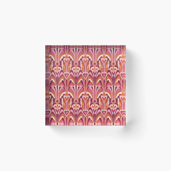 Item preview, Subtle Art Deco SapphicPride Flag designed and sold by BoxyFox.