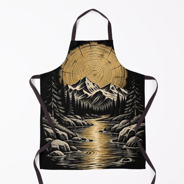 Item preview, Vintage Mountain River Tree Rings Wilderness Nature designed and sold by will freed18.