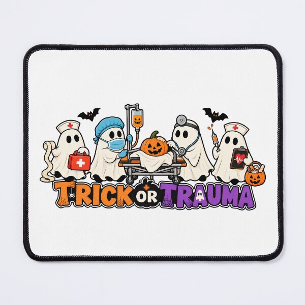 Item preview, Halloween Nurse Trick or Trauma Ghost Medical Halloween Design designed and sold by LandFinStudio.