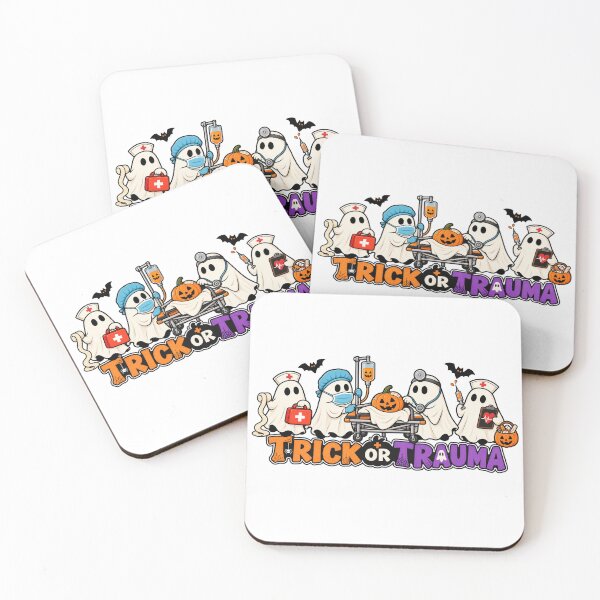 Item preview, Halloween Nurse Trick or Trauma Ghost Medical Halloween Design designed and sold by LandFinStudio.
