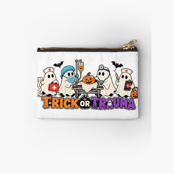 Item preview, Halloween Nurse Trick or Trauma Ghost Medical Halloween Design designed and sold by LandFinStudio.