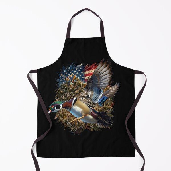 Item preview, Patriotic Wood Duck Flying American Flag Wildlife designed and sold by LifeCrush.