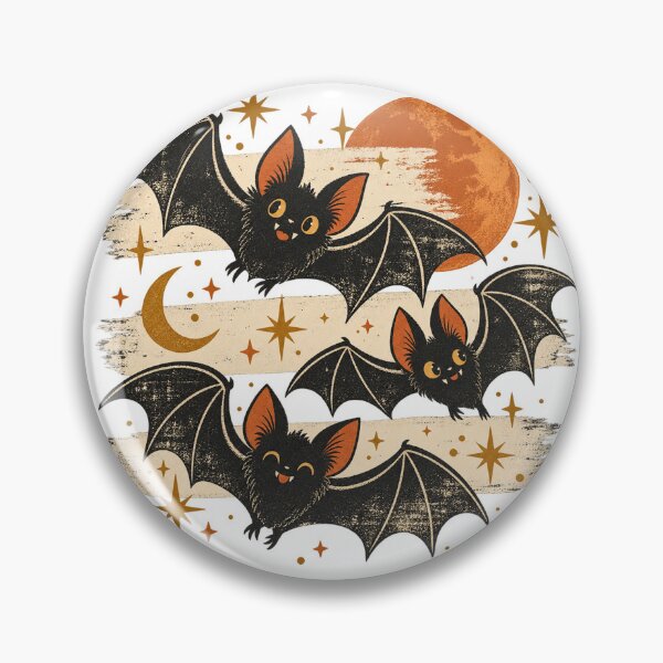 Item preview, Cute Retro Bats Moon and Stars Halloween designed and sold by will freed18.