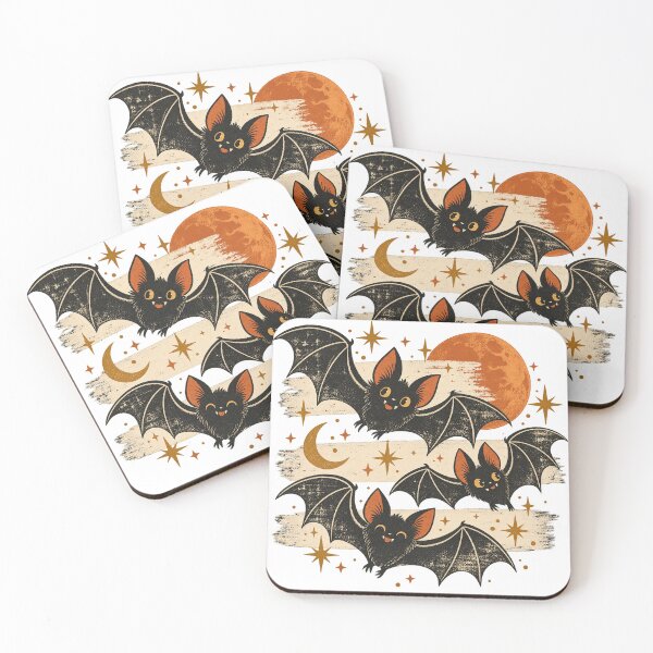 Item preview, Cute Retro Bats Moon and Stars Halloween designed and sold by will freed18.