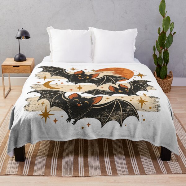 Item preview, Cute Retro Bats Moon and Stars Halloween designed and sold by will freed18.