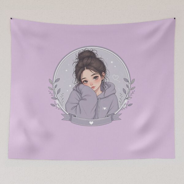 Item preview, Tired But Aesthetic Cozy Girl Pastel Lavender designed and sold by Créative touche .