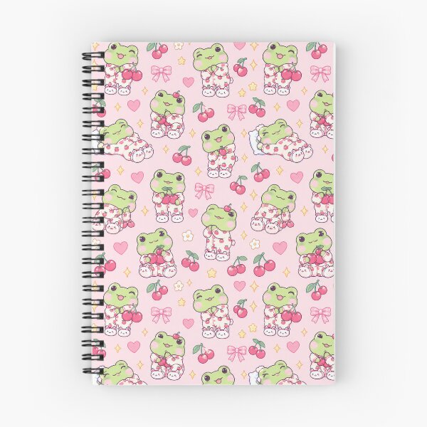 Item preview, Kawaii Frog Cherry Pajama Pattern designed and sold by Soft Berry Studio.