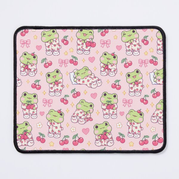 Item preview, Kawaii Frog Cherry Pajama Pattern designed and sold by Soft Berry Studio.