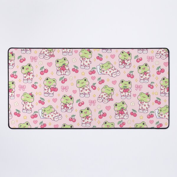 Item preview, Kawaii Frog Cherry Pajama Pattern designed and sold by Soft Berry Studio.
