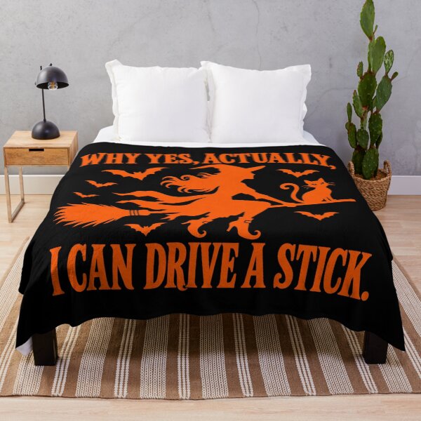 Item preview, Why Yes Actually I Can Drive a Stick Funny Witch Halloween designed and sold by will freed18.