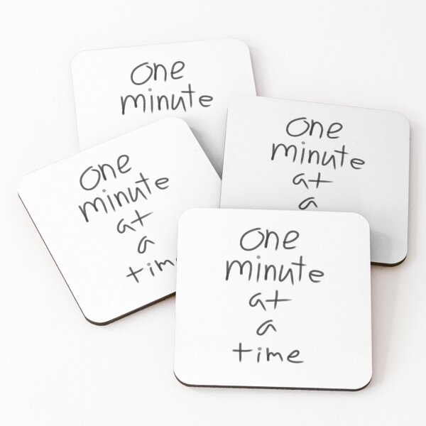 Item preview, One Minute At A Time – Handwritten Mindful Quote designed and sold by RigidFascia.