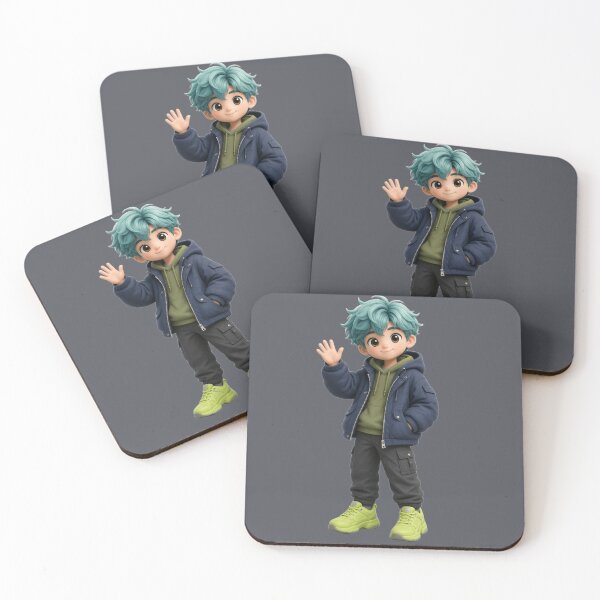 Item preview, Cute 3D Anime Boy Waving Hello designed and sold by chicworld2026.
