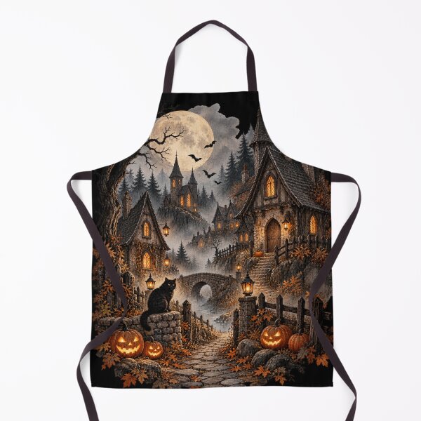 Item preview, Halloween Village Full Moon Black Cat designed and sold by will freed18.