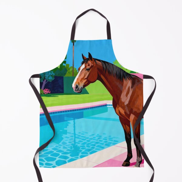 Item preview, Brown Horse by the Pool Pop Art designed and sold by KAMOCHI Art.