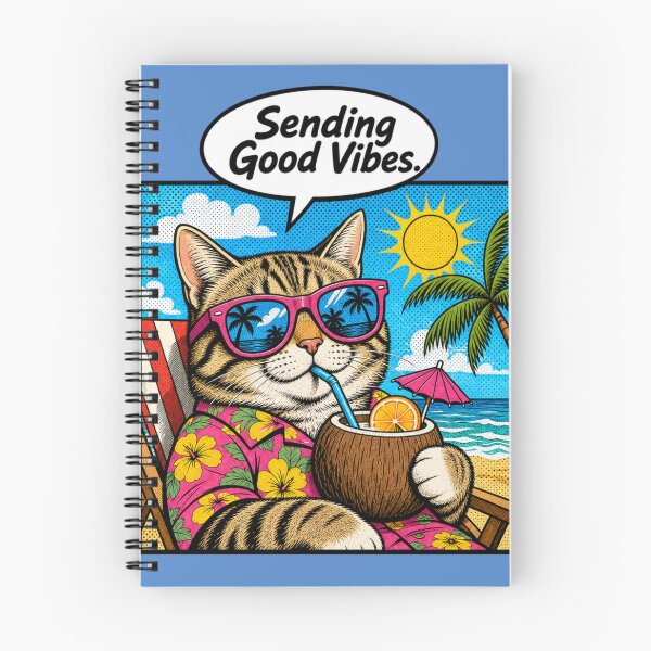 Item preview, Sending Good Vibes Cat designed and sold by Kathy Kuczek.